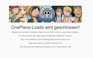 OnePiece-Loads - Zweitgrößte illegale One Piece-Webseite geschlossen